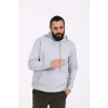 Kapüşonlu İçi Polarlı Regular Kalıp Erkek Sweatshirt Gri