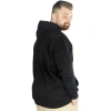 Kapüşonlu Kanguru Cep Basic Sweatshirt Siyah