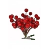 Klipsli Yılbaşı Çiçeği Kırmızı Meyveler 14cm