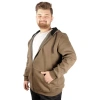 Sweatshirt Kapüşonlu Fermuarlı Basic Haki