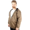 Sweatshirt Kapüşonlu Fermuarlı Basic Haki
