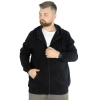 Sweatshirt Kapüşonlu Fermuarlı Basic Siyah