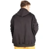 Sweatshirt Kapüşonlu Fermuarlı Basic Siyah
