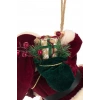 Yılbaşı Asılı Dekoratif Noel Baba Figürü Çuvallı 45cm