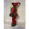 Yılbaşı Gerçekçi Figür Noel Baba Ekose Ceketli Çantalı 35cm