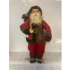 Yılbaşı Gerçekçi Figür Noel Baba Ekose Ceketli Çantalı 35cm
