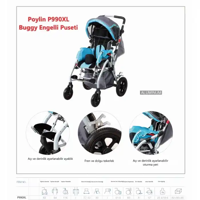 Poylin P990 XL Buggy CP Engelli Puseti