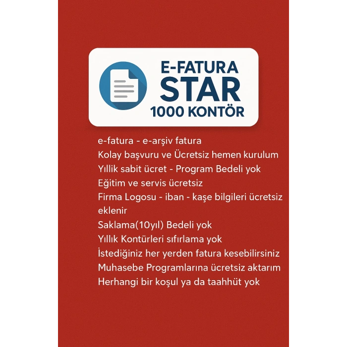 E-Fatura Star 1000 Kontur