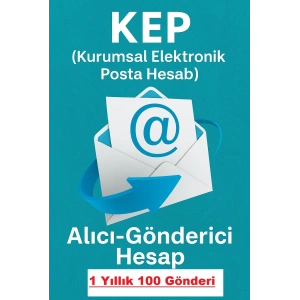 KEP ADRESİ -ALICI/GÖNDERİCİ 1YILLIK 100 GÖNDERİLİ