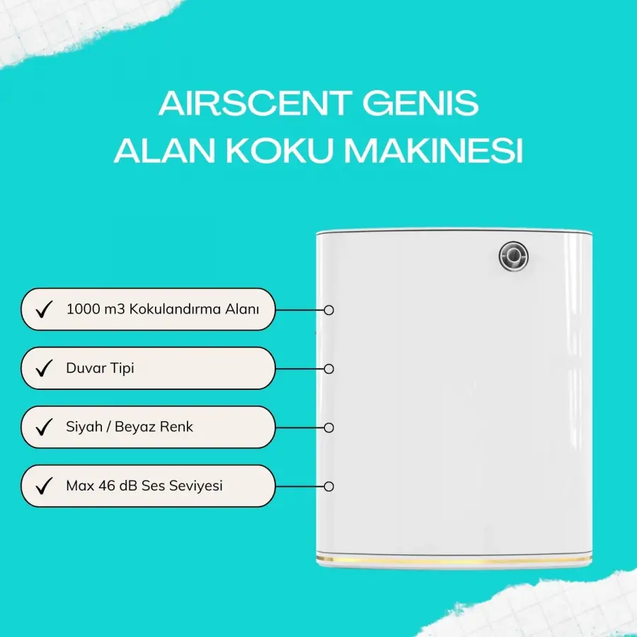 Airscent Geniş Alan Koku Makinesi - Siyah