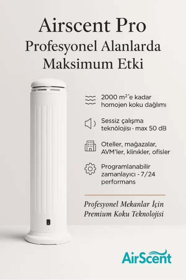 Airscent Pro Geniş Alan Koku Makinesi - Beyaz