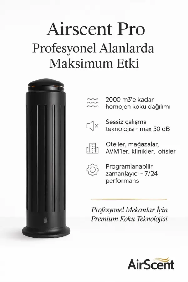 Airscent Pro Geniş Alan Koku Makinesi - Siyah