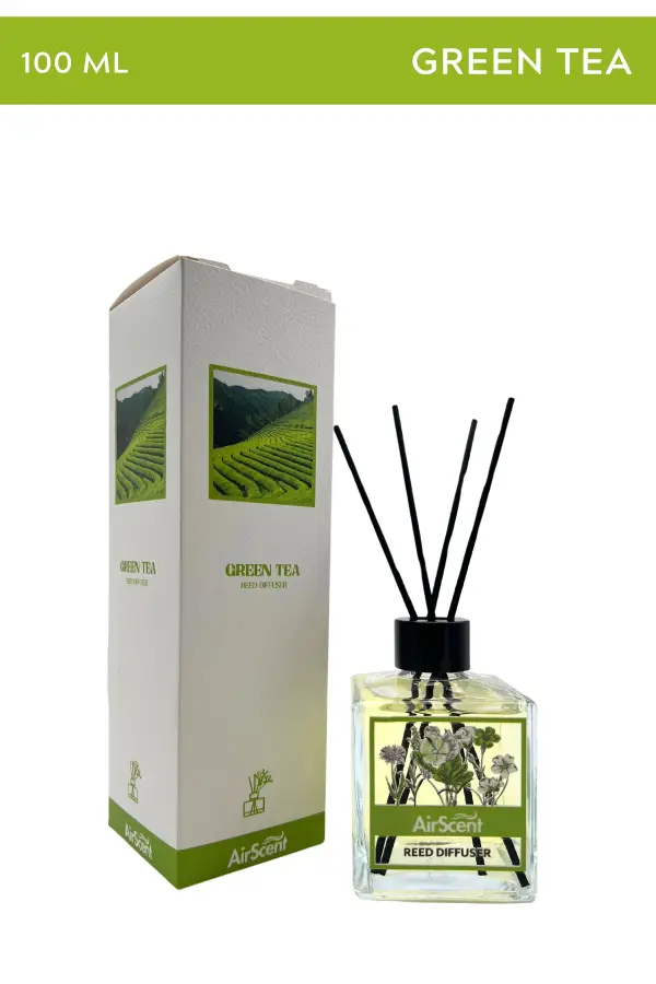Yeşil Çay Çubuklu Oda Kokusu 100 ML Reed Diffuser