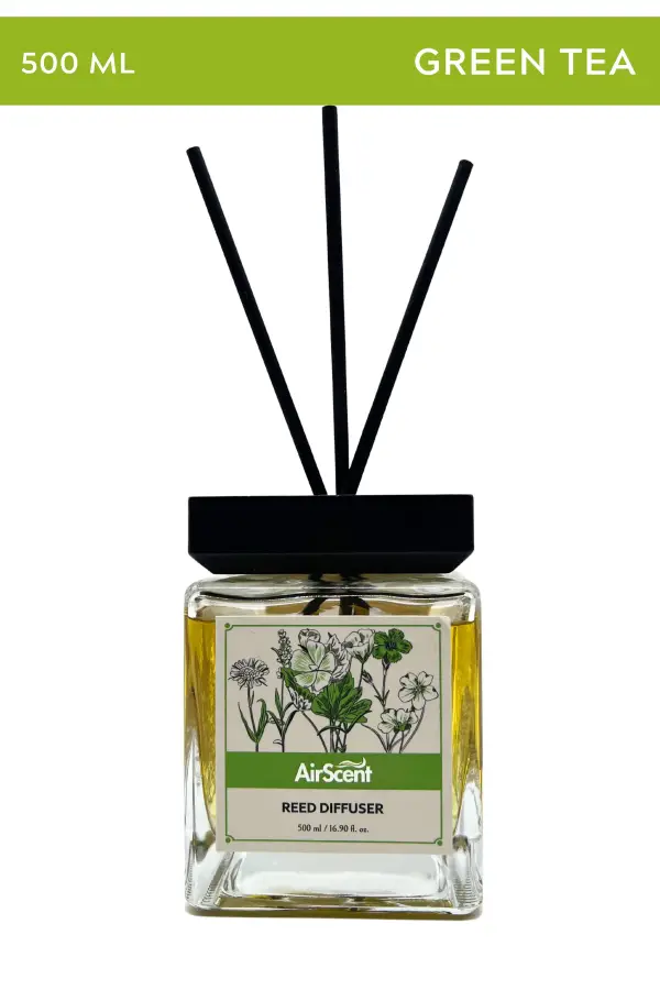 Yeşil Çay Çubuklu Oda Kokusu 500 ML Reed Diffuser