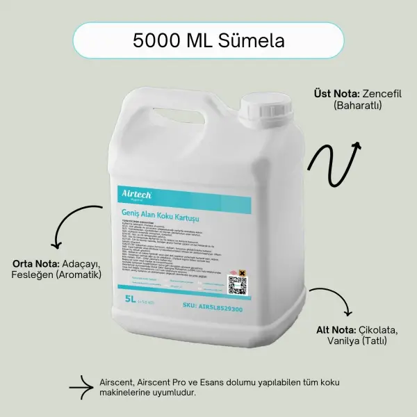 Airtech 5000 ML Sümela Oda Koku Makine Kartuşu Esansı