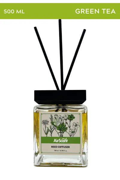 Yeşil Çay Çubuklu Oda Kokusu 500 ML Reed Diffuser