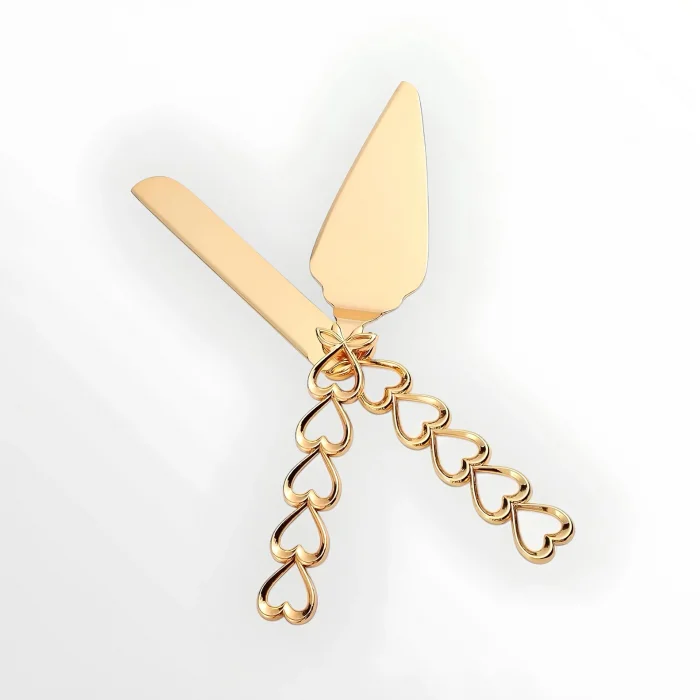 2li Lüx Pasta Bıçak ve Spatula Seti