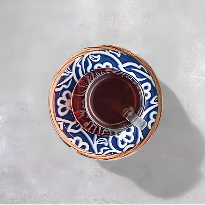 6lı Porselen Çay Tabağı Seti