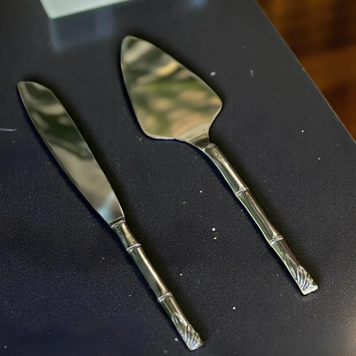 Bambu Desenli Şık Pasta Servis Seti