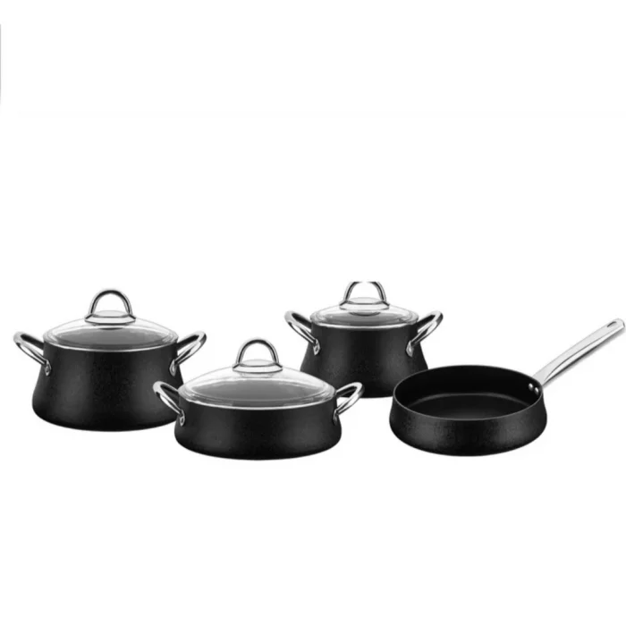 CHEF RUBENIS BESTCOOK LUXURY 7 PARÇA TENCERE SETİ SİYAH RC100