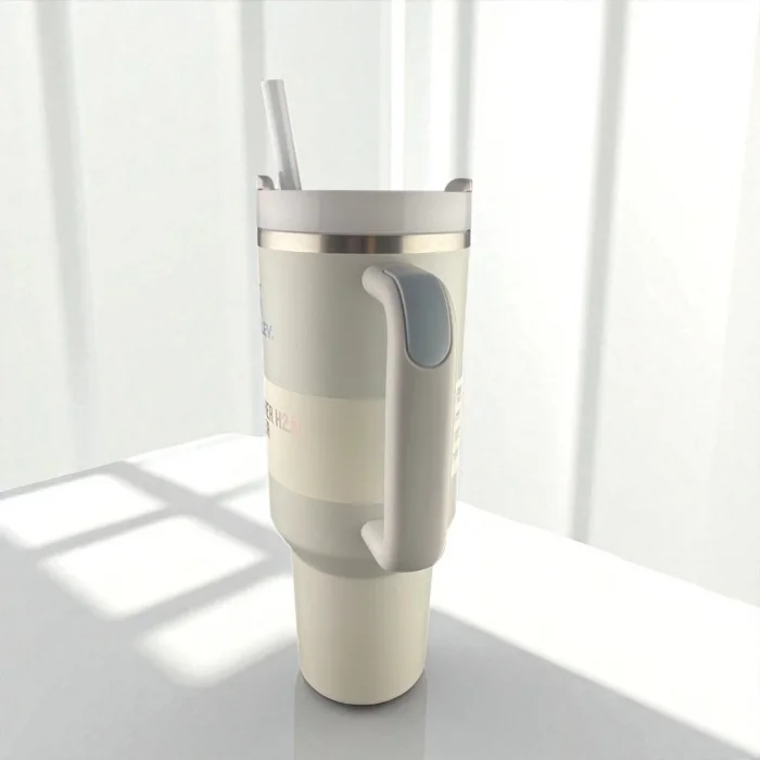 Stanley The Quencher H2.0 Tumbler – 40 oz (1.18 L) – Beyaz – Pipetli ve Saplı Termos Bardak