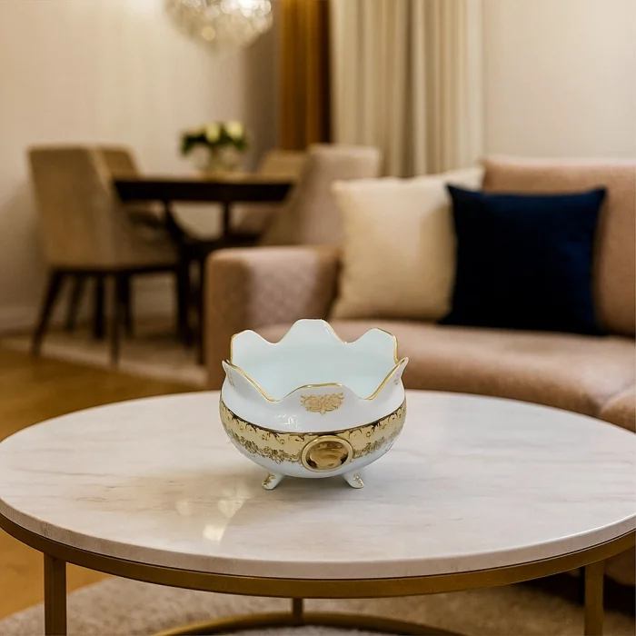 Luna Zarif Porselen Ayaklı Kase