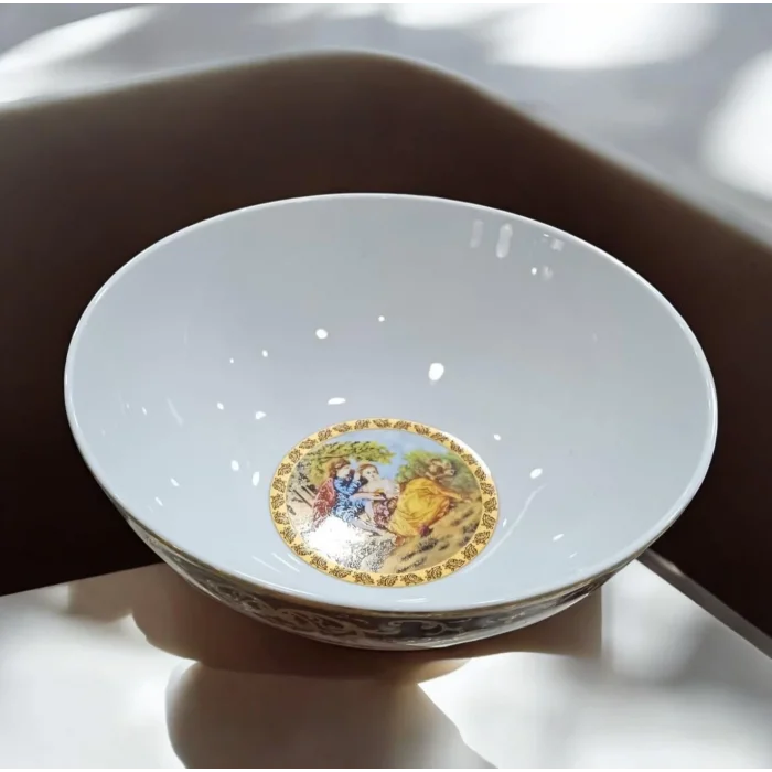 BAWARIA 12 Kişilik 52 Parça Rokoko Tarzı Altın Yaldızlı Yemek Takımı