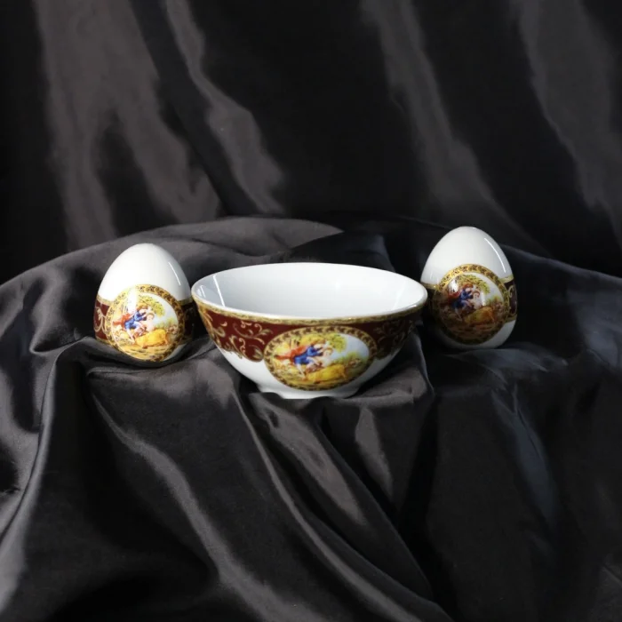 BAWARIA 12 Kişilik 52 Parça Rokoko Tarzı Altın Yaldızlı Yemek Takımı