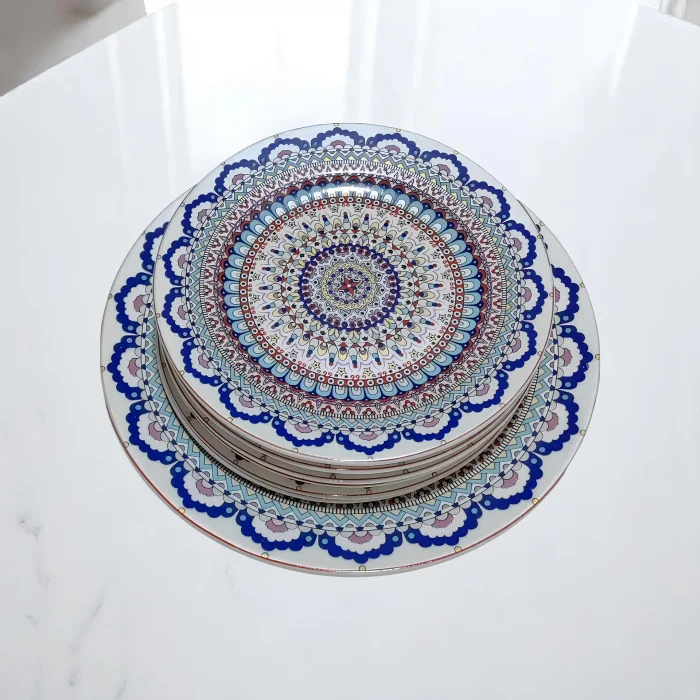 Canlı Desenleriyle Sofranıza Enerji Katın: 7 Parça Servis ve Pasta Tabağı ve Çay Tabakları Seti