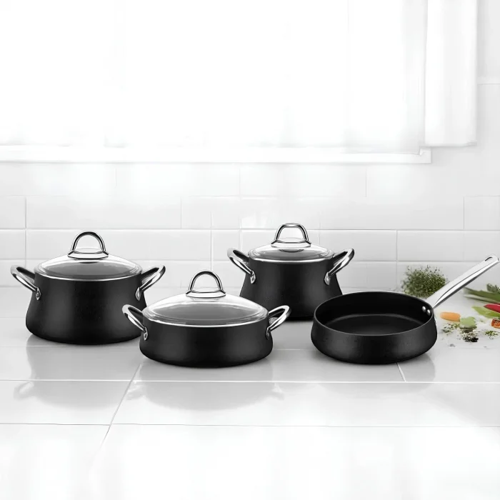 CHEF RUBENIS BESTCOOK LUXURY 7 PARÇA TENCERE SETİ SİYAH RC100