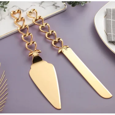 2li Lüx Pasta Bıçak ve Spatula Seti