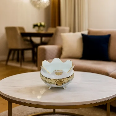 Luna Zarif Porselen Ayaklı Kase