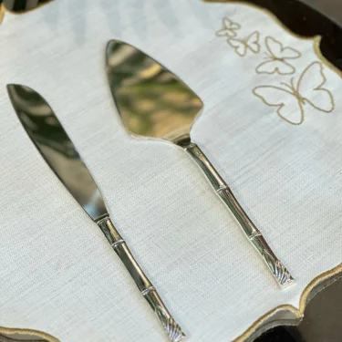 Bambu Desenli Şık Pasta Servis Seti