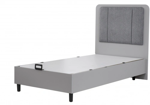 Arlen Gray Metal Frame Bedstead - 100 Cm
