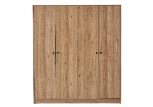 Arlen Walnut 4-Door Wardrobe
