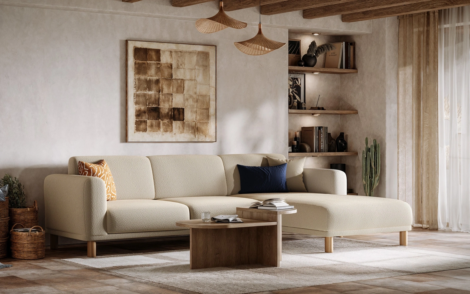 Nuba Corner Sofa Set