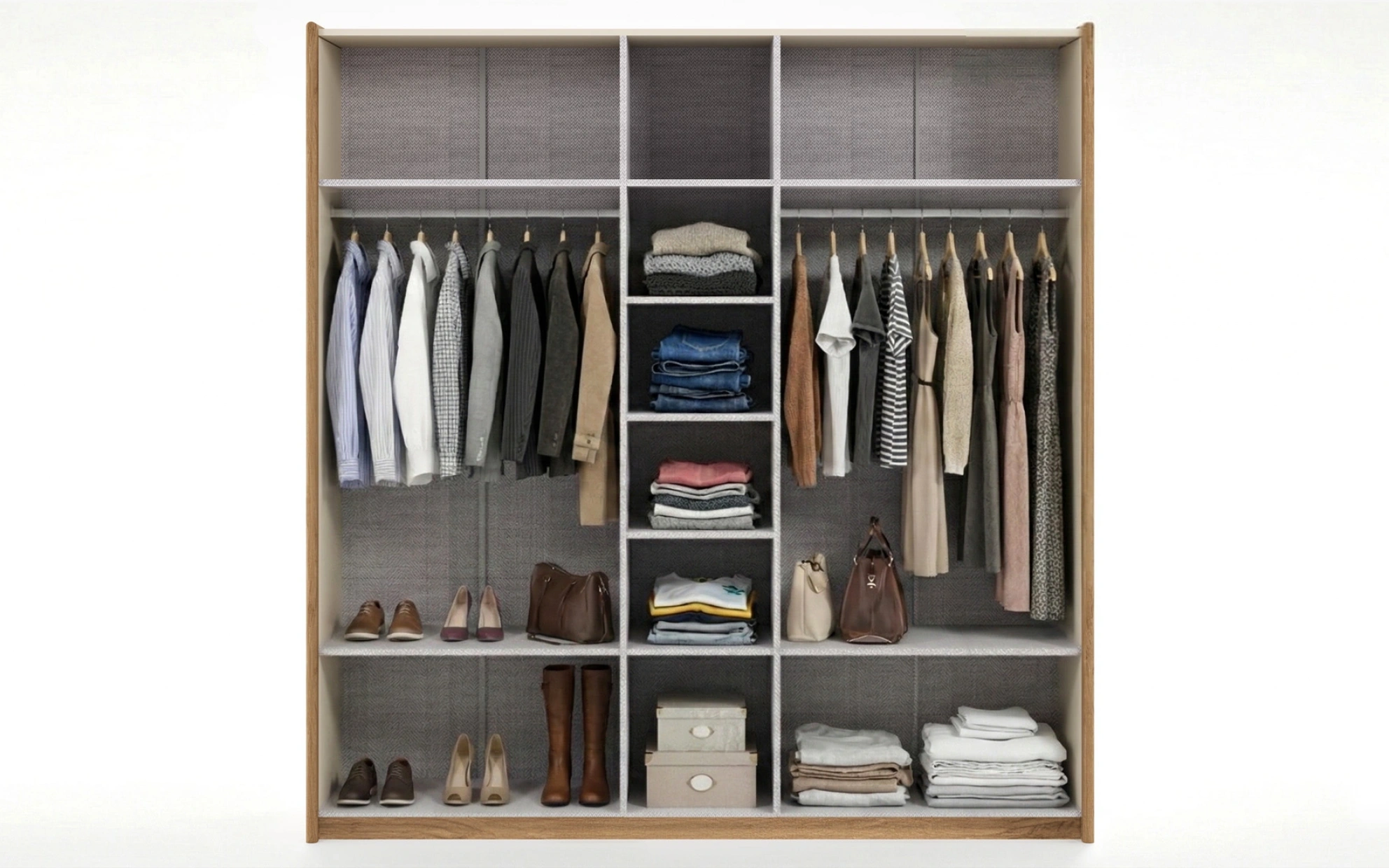 Narva 5-Door Wardrobe - Mirrored