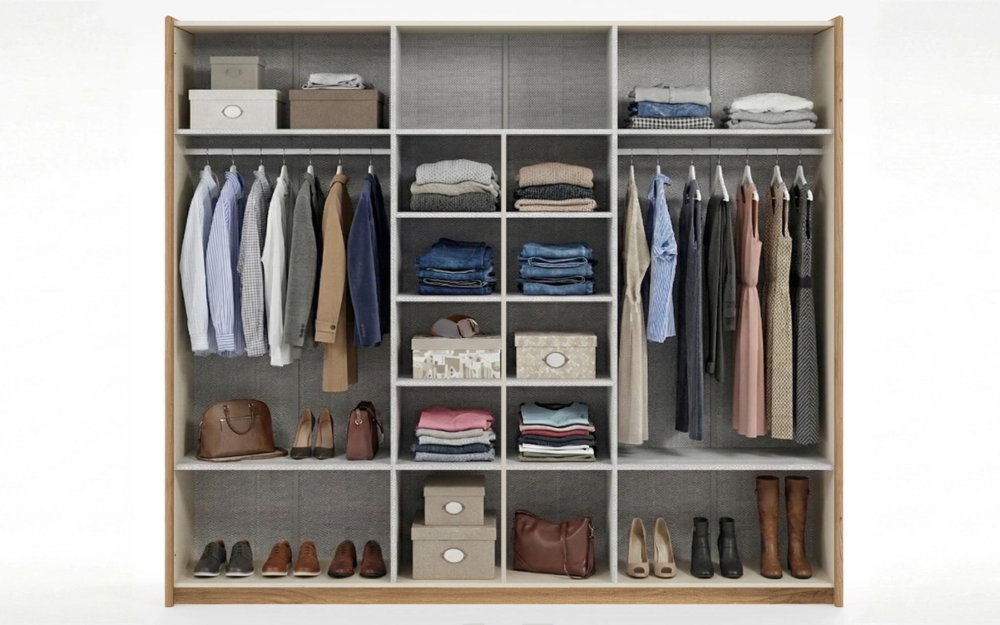 Narva 6-Door Wardrobe - Mirrored