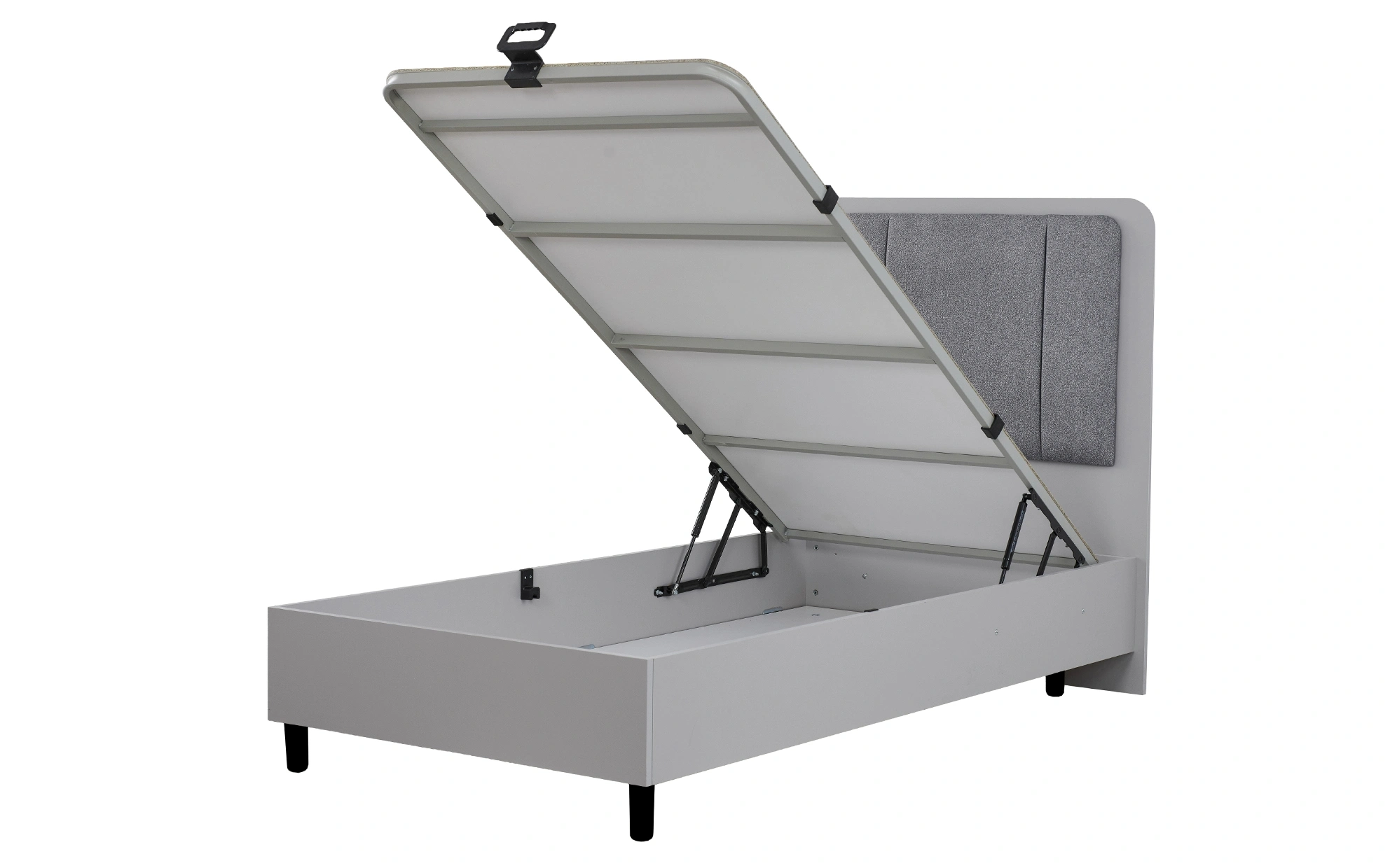 Arlen Gray Metal Frame Bedstead - 100 Cm