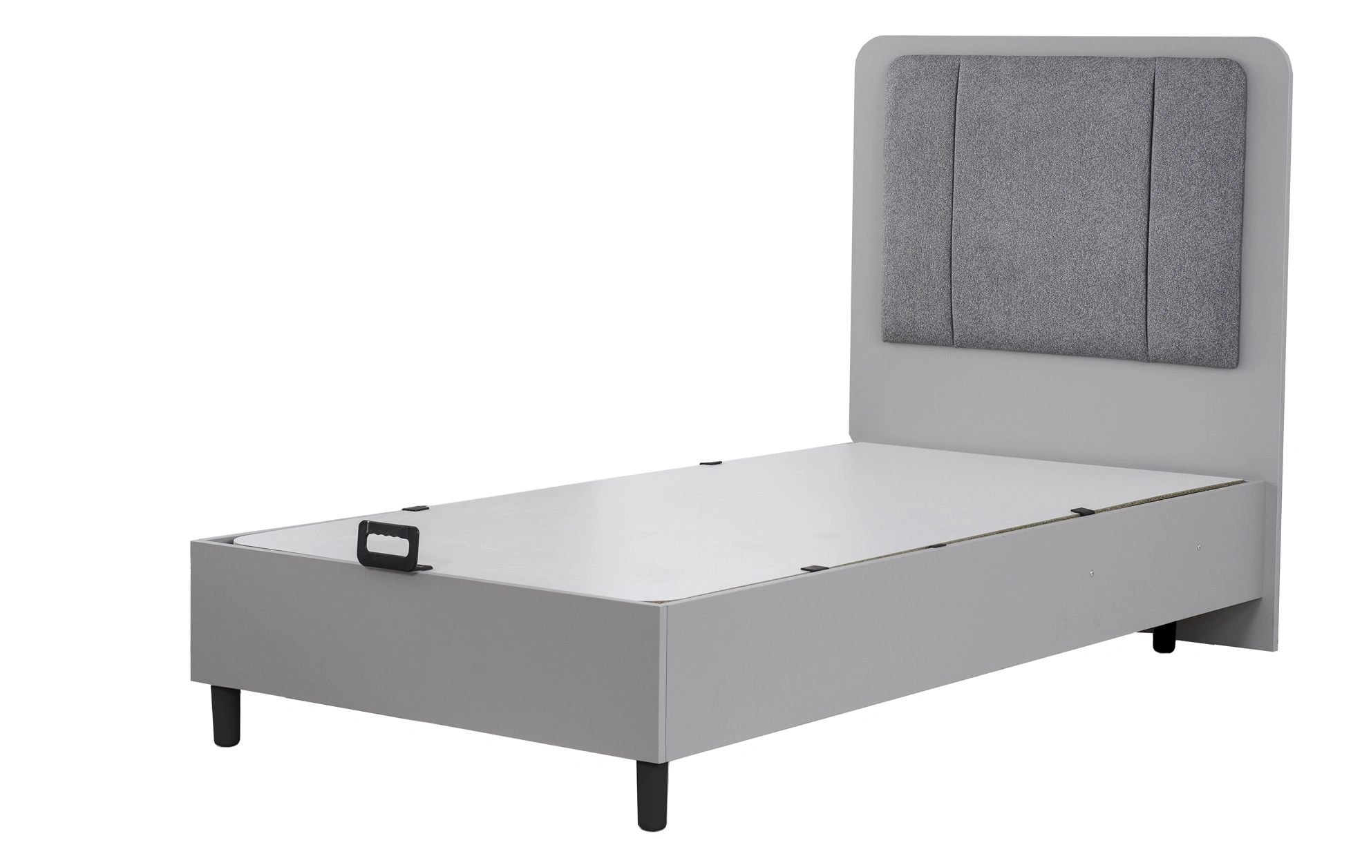 Arlen Gray Metal Frame Bedstead - 100 Cm
