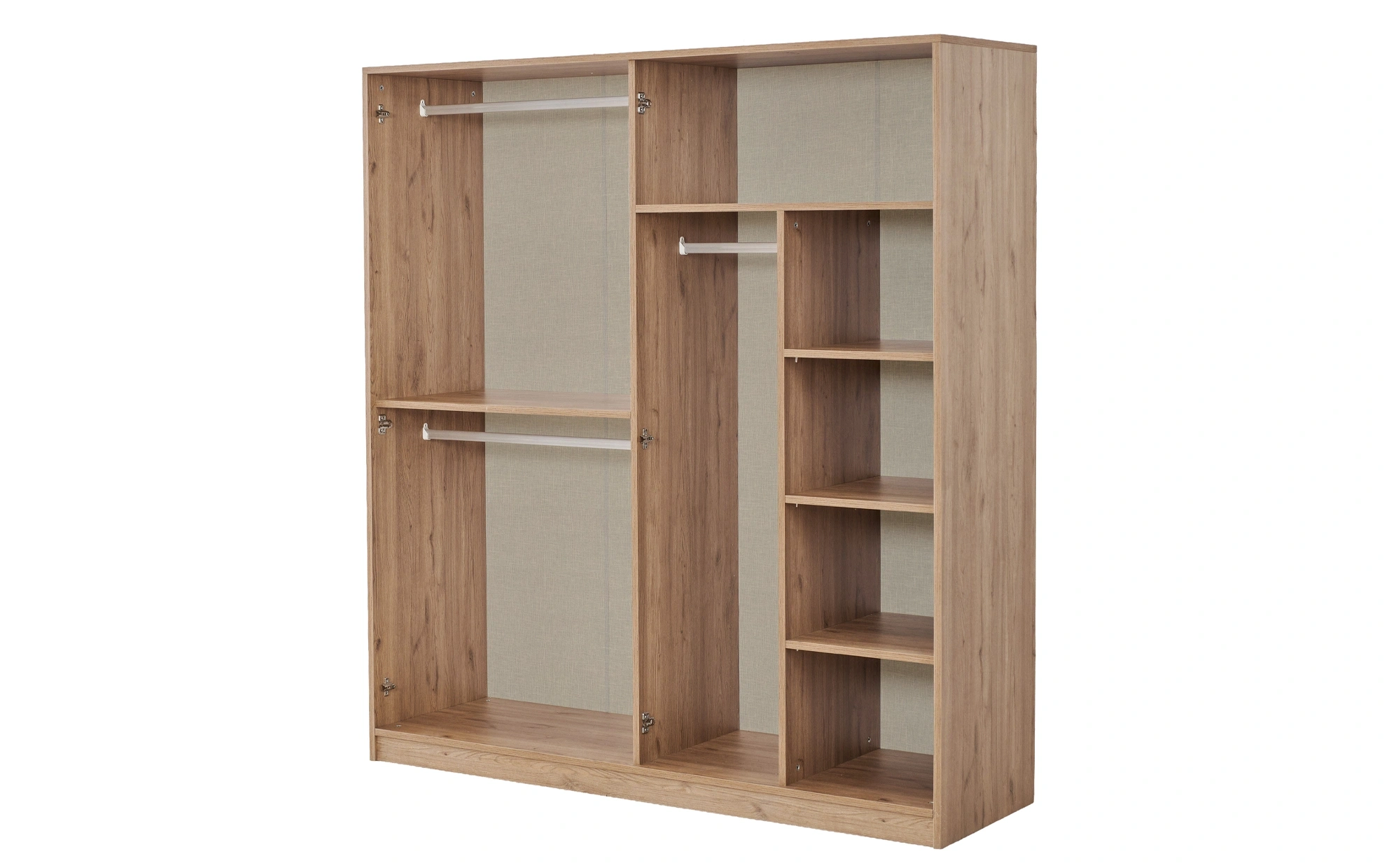 Arlen Walnut 4-Door Wardrobe