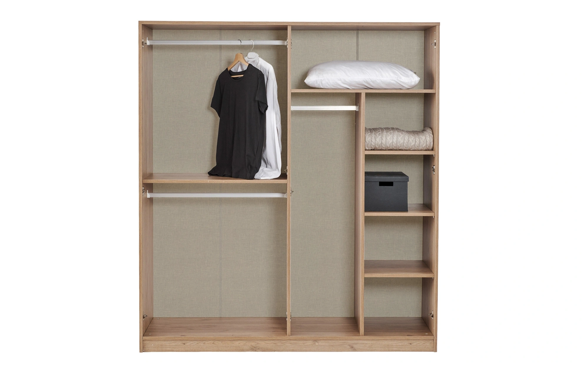 Arlen Walnut 4-Door Wardrobe
