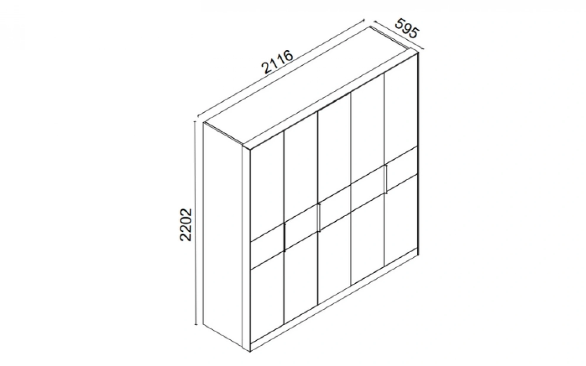 Arcos 5 Kapaklı Dolap