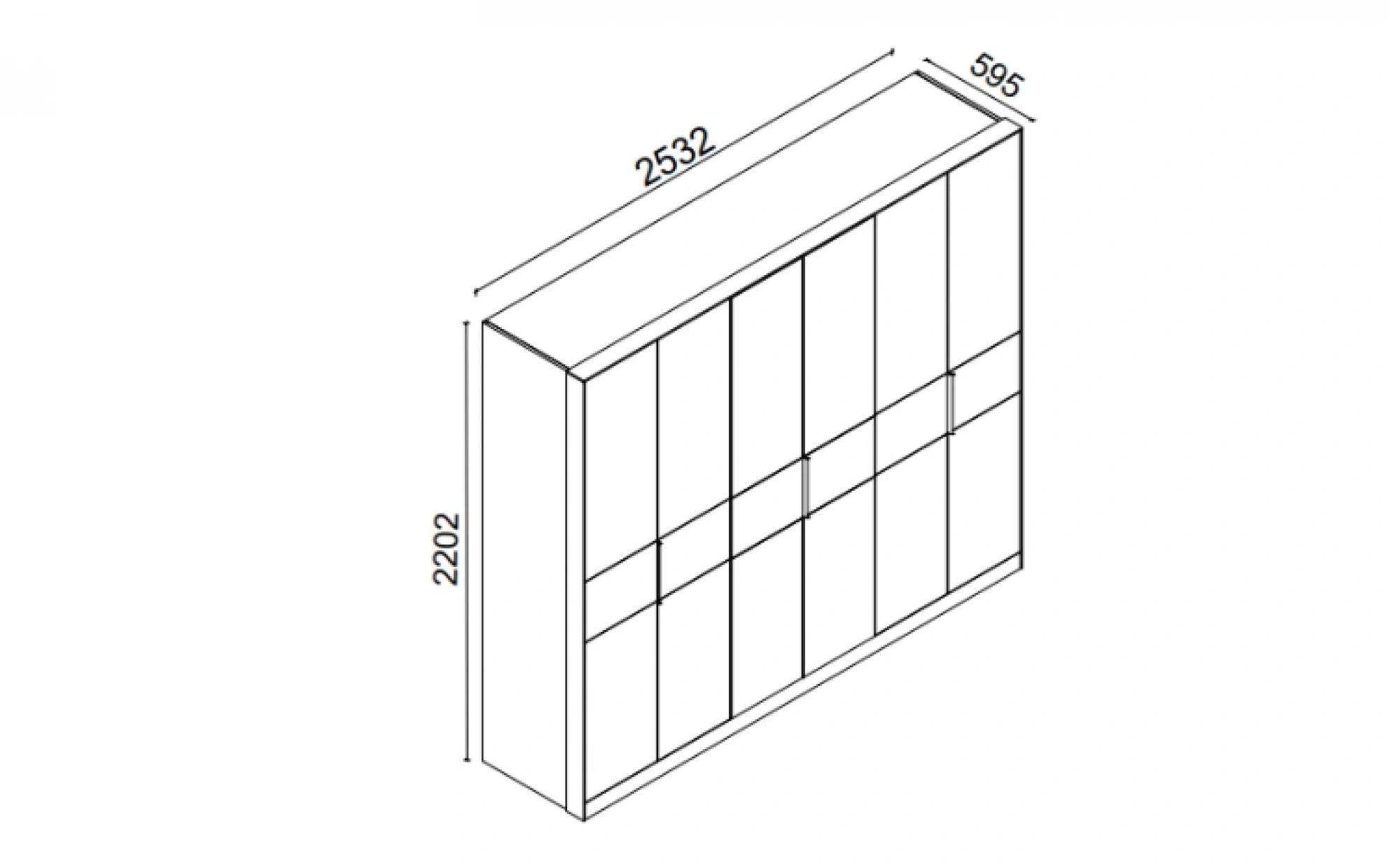 Arcos 6 Kapaklı Dolap