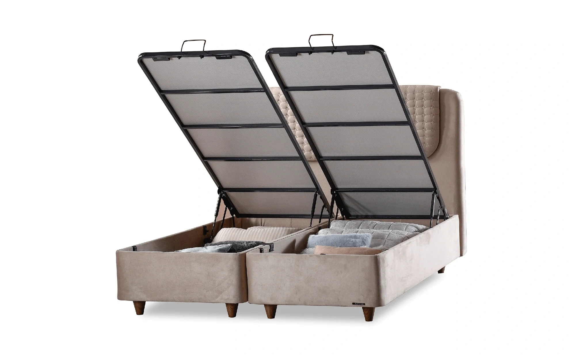 Aris Bed Frame with Storage Case - 160 Cm