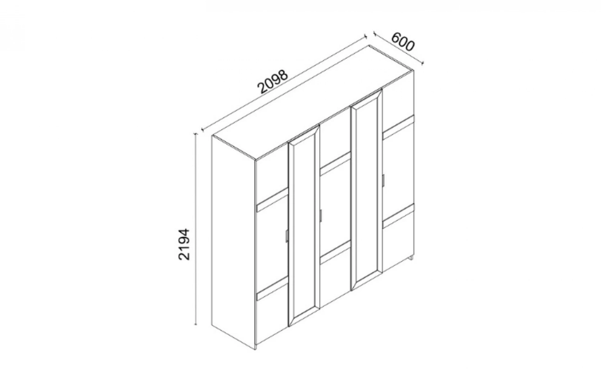 Brooklyn 5 Kapaklı Dolap