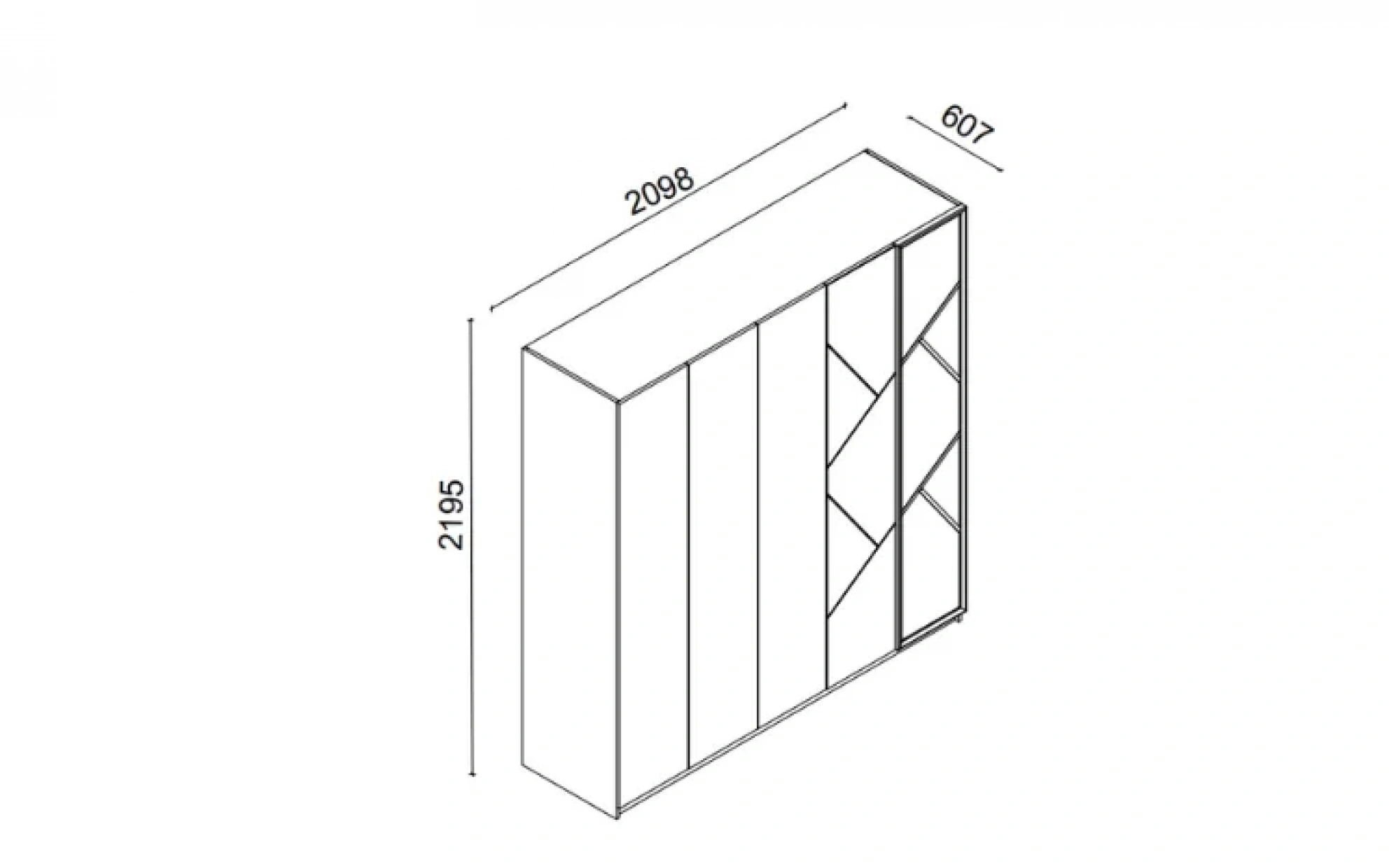 Floyd 5 Kapaklı Dolap
