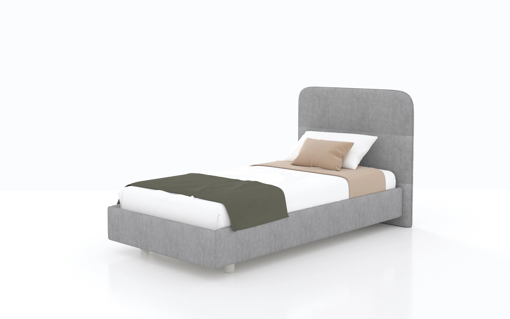 Hedra Başlıksız Bazalı Karyola - 100 Cm