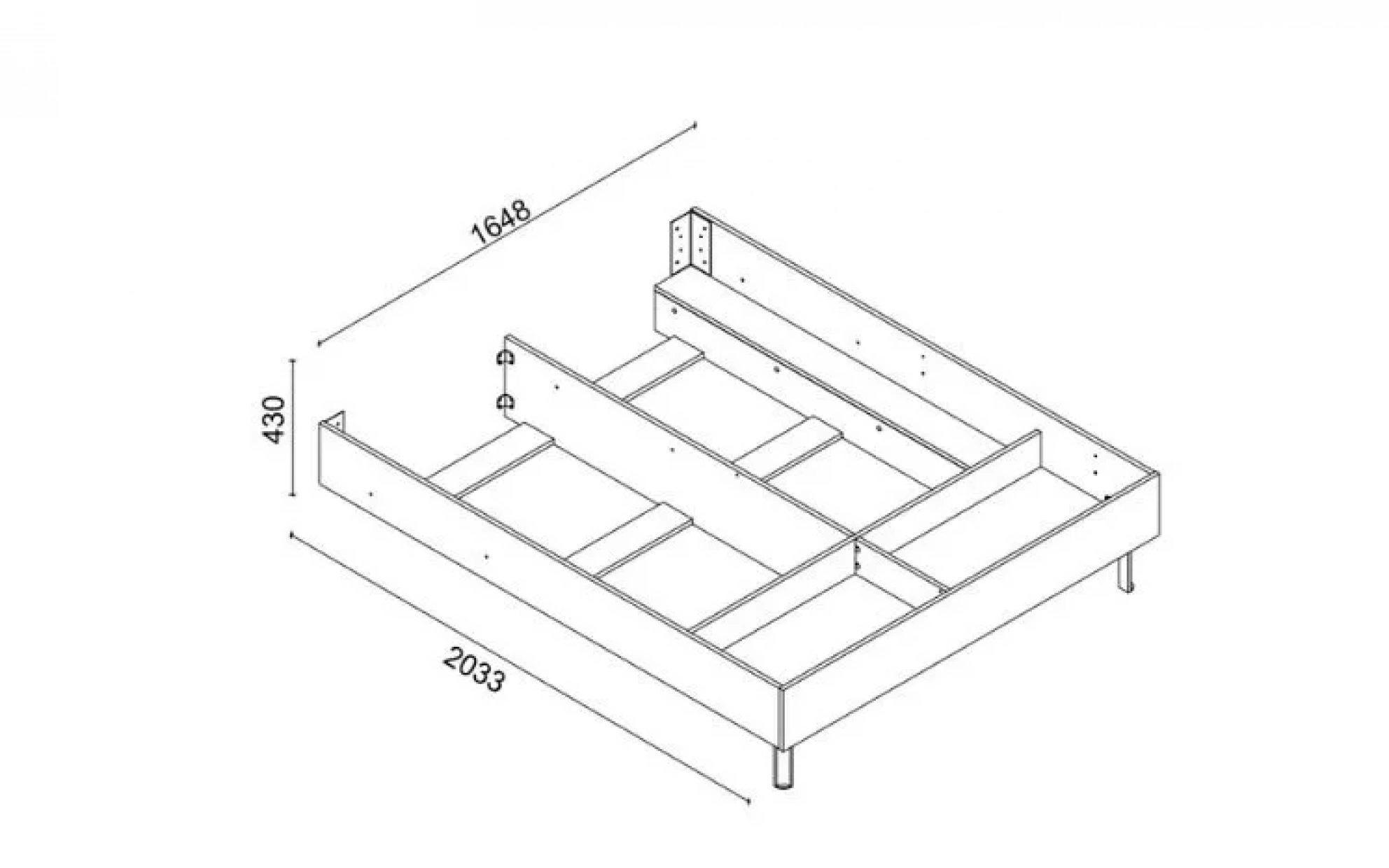 Hill Bazalı Karyola Kasa - 160 Cm