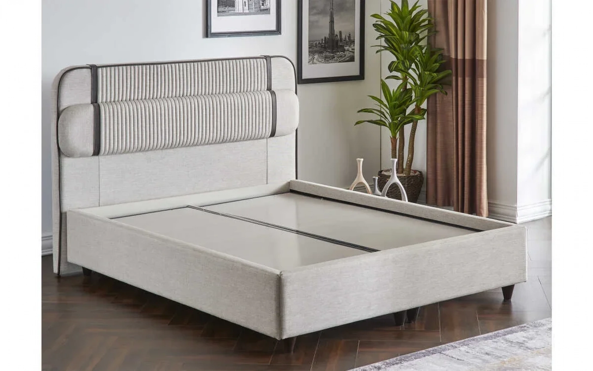 Linea Bed Frame with Storage Case - 160 Cm